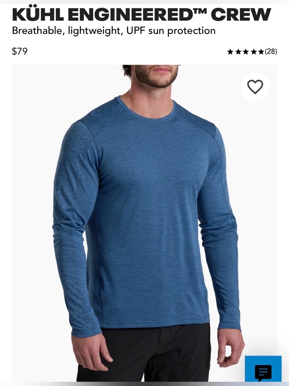 Kuhl engineered long sleeve crew